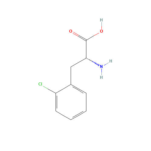 2-Chloro-D-phenylalanine (CAS: 80126-50-7) - Chemical Structure and Molecular Formula 