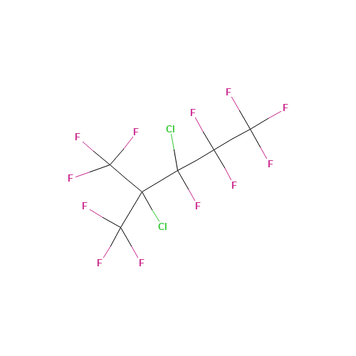 (2,3-DICHLORO)NONAFLUORO-2-(TRIFLUOROMETHYL)PENTANE (CAS: 80201-33-8) - Chemical Structure and Molecular Formula 