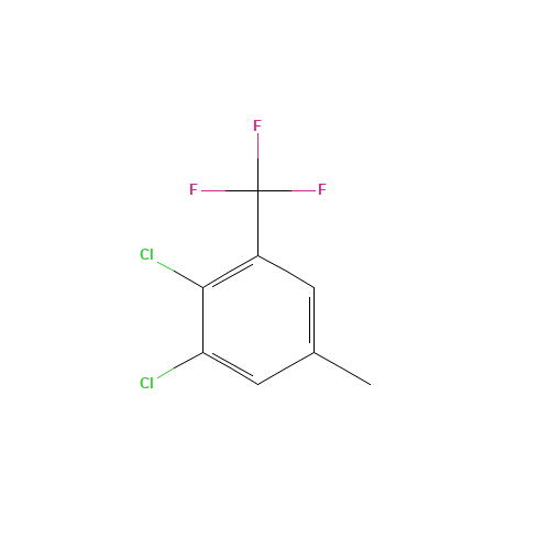 1,2-DICHLORO-5-METHYL-3-TRIFLUOROMETHYL-BENZENE (CAS: 80245-33-6) - Chemical Structure and Molecular Formula 