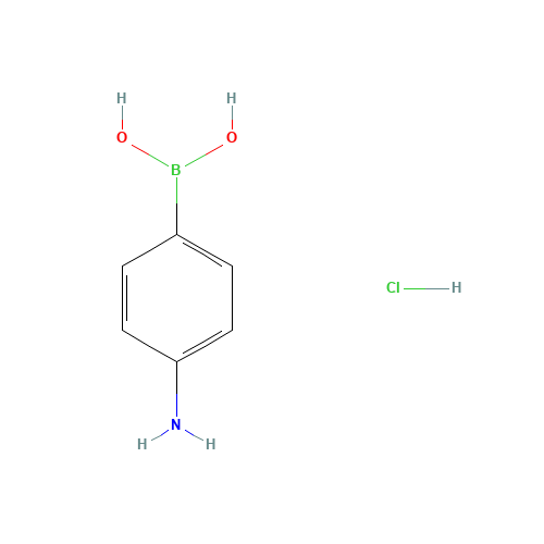 4-AMINOPHENYLBORONIC ACID HYDROCHLORIDE (CAS: 80460-73-7) - Chemical Structure and Molecular Formula 