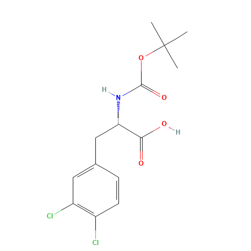 BOC-L-3,4-Dichlorophe (CAS: 80741-39-5) - Chemical Structure and Molecular Formula 