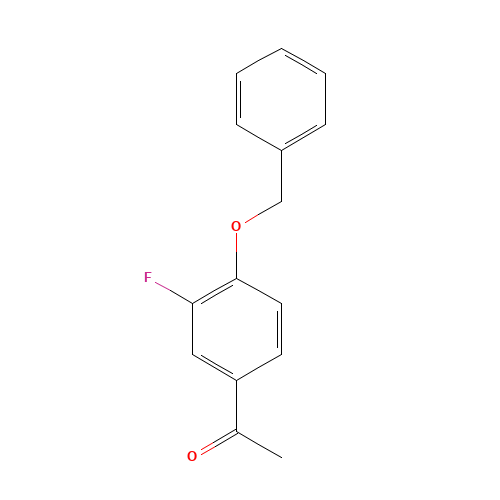 1-[4-(BENZYLOXY)-3-FLUOROPHENYL]-1-ETHANONE (CAS: 81227-99-8) - Chemical Structure and Molecular Formula 