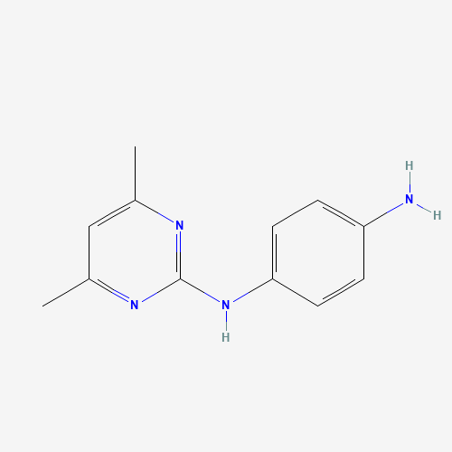N-(4,6-DIMETHYLPYRIMIDIN-2-YL)BENZENE-1,4-DIAMINE chemical structure N-(4,6-DIMETHYLPYRIMIDIN-2-YL)BENZENE-1,4-DIAMINE (CAS: 81261-93-0) - Chemical Structure and Molecular Formula