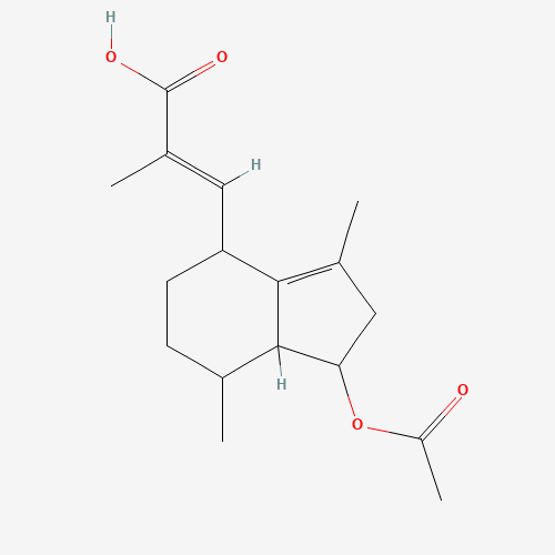 ACETOXYVALERENIC ACID (CAS: 81397-67-3) - Chemical Structure and Molecular Formula 