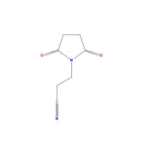 SUCCINIMIDOPROPIONITRILE (CAS: 81416-12-8) - Chemical Structure and Molecular Formula 