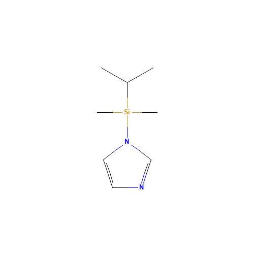 DIMETHYLISOPROPYLSILYLIMIDAZOLE (CAS: 81452-04-2) - Chemical Structure and Molecular Formula 