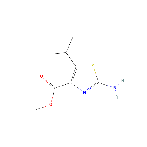 METHYL 2-AMINO-5-ISOPROPYL-1,3-THIAZOLE-4-CARBOXYLATE (CAS: 81569-25-7) - Chemical Structure and Molecular Formula 