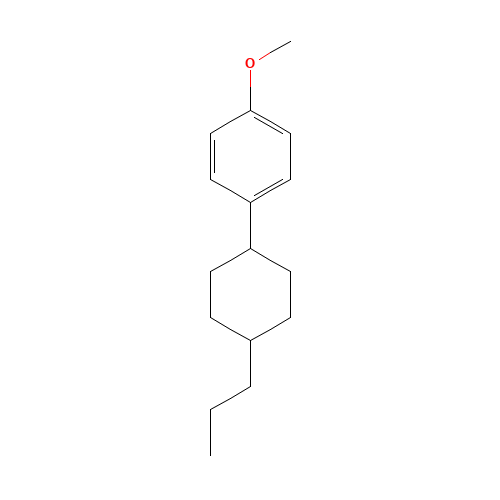 1-Methoxy-4-(trans-4-propylcyclohexyl)benzene (CAS: 81936-32-5) - Chemical Structure and Molecular Formula 