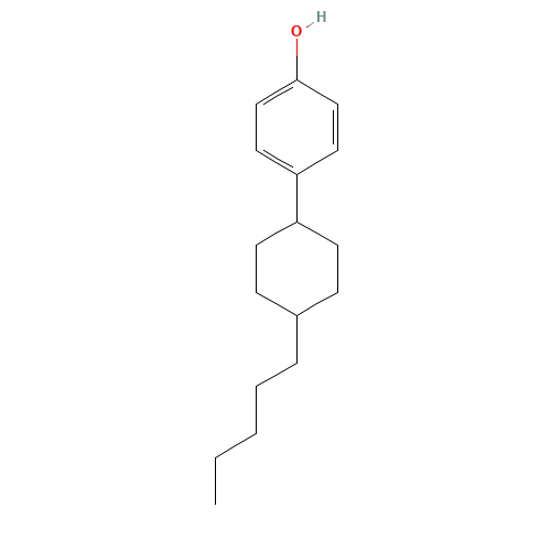 4-(trans-4-Pentylcyclohexyl)phenol (CAS: 82575-69-7) - Chemical Structure and Molecular Formula 