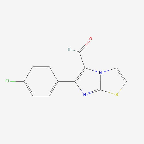 6-(4-CHLOROPHENYL)IMIDAZO[2,1-B][1,3]THIAZOLE-5-CARBALDEHYDE (CAS: 82588-41-8) - Chemical Structure and Molecular Formula 