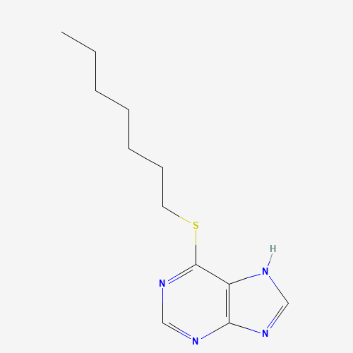 6-N-HEPTYLMERCAPTOPURINE (CAS: 83277-80-9) - Chemical Structure and Molecular Formula 