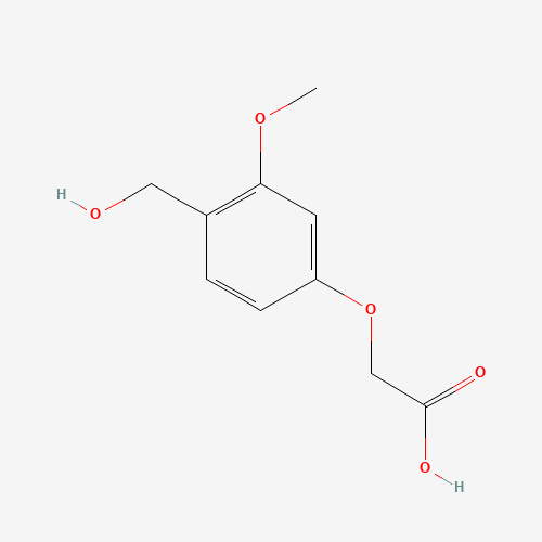 4-HYDROXYMETHYL-3-METHOXYPHENOXYACETIC ACID (CAS: 83590-77-6) - Chemical Structure and Molecular Formula 