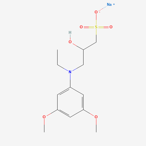 N-Ethyl-N-(2-hydroxy-3-sulfopropyl)-3,5-dimethoxyaniline sodium salt (CAS: 83777-30-4) - Chemical Structure and Molecular Formula 