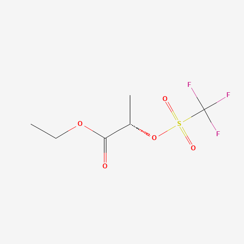 ETHYL (S)-2-(TRIFLUOROMETHYLSULFONYLOXY)PROPIONATE (CAS: 84028-88-6) - Chemical Structure and Molecular Formula 