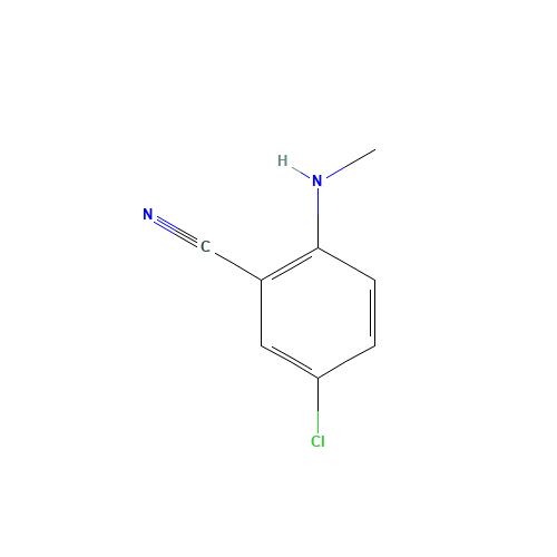 5-CHLORO-2-METHYLAMINOBENZONITRILE (CAS: 85702-70-1) - Chemical Structure and Molecular Formula 