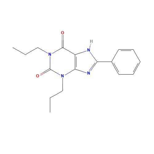1,3-DIPROPYL-8-PHENYLXANTHINE (CAS: 85872-53-3) - Chemical Structure and Molecular Formula 