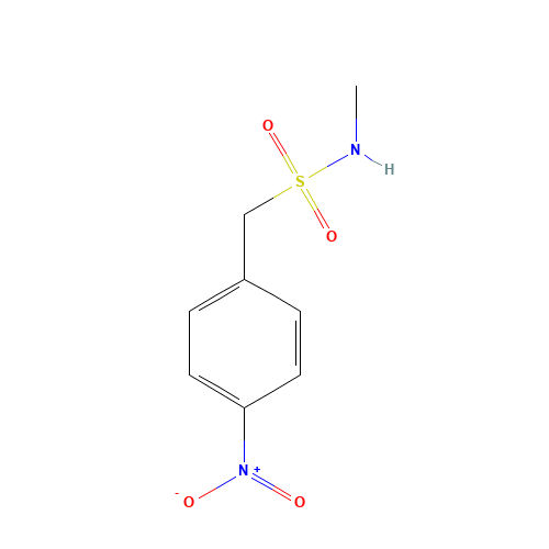 N-Methyl-1-(4-nitrophenyl)methanesulfonamide (CAS: 85952-29-0) - Chemical Structure and Molecular Formula 
