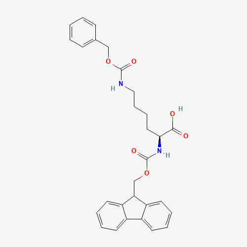 Nepsilon-Fmoc-Nalpha-Cbz-L-Lysine (CAS: 86060-82-4) - Chemical Structure and Molecular Formula 