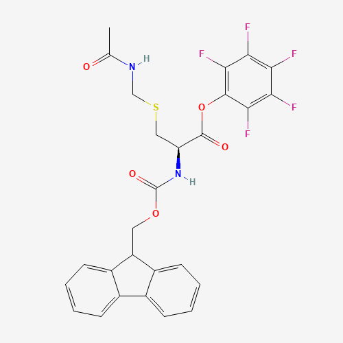 FMOC-CYS(ACM)-OPFP (CAS: 86060-96-0) - Chemical Structure and Molecular Formula 
