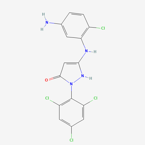 1-(2',4',6'-Trichlorophenyl)-3-(2'-chloro-5'-aminoanilino)-5-pyrazolone (CAS: 86491-51-2) - Related Chemical Product