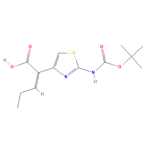 (Z)-2-(2-tert-Butoxycarbonylaminothiazol-4-yl)-2-pentenoic acid (CAS: 86978-24-7) - Related Chemical Product