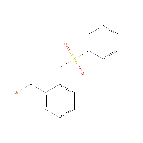 1-BROMOMETHYL-2-[(PHENYLSULFONYL)METHYL]BENZENE (CAS: 88116-02-3) - Chemical Structure and Molecular Formula 