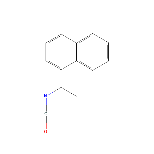 1-(1-NAPHTHYL)ETHYL ISOCYANATE (CAS: 88442-63-1) - Chemical Structure and Molecular Formula 