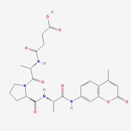 SUC-ALA-PRO-ALA-AMC (CAS: 88467-44-1) - Chemical Structure and Molecular Formula 