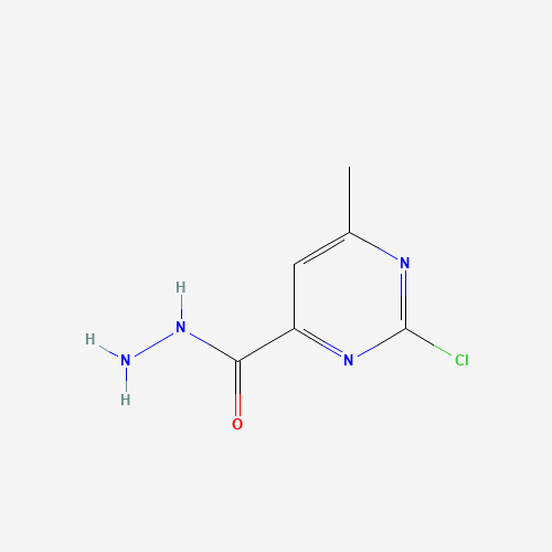 2-CHLORO-6-METHYLPYRIMIDINE-4-CARBOHYDRAZIDE (CAS: 89598-84-5) - Chemical Structure and Molecular Formula 