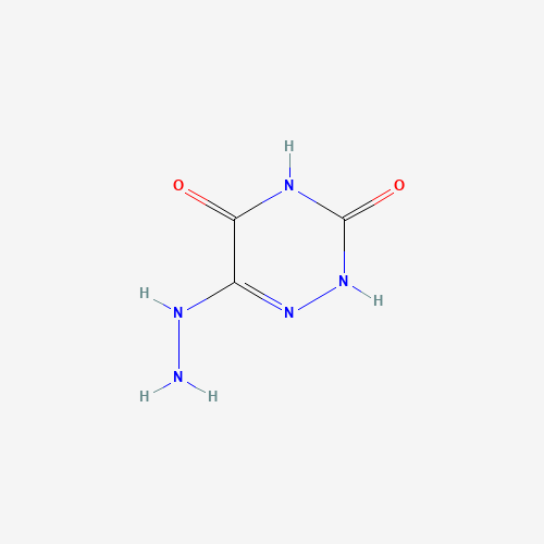 5-HYDRAZINO-6-AZAURACIL (CAS: 89715-82-2) - Chemical Structure and Molecular Formula 