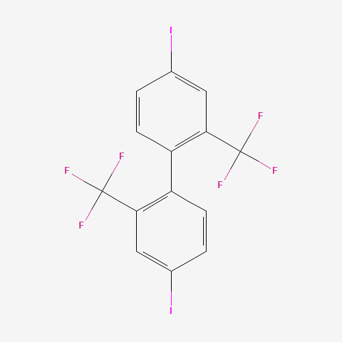 2,2'-BIS(TRIFLUOROMETHYL)-4,4'-DIIODOBIPHENYL (CAS: 89803-70-3) - Chemical Structure and Molecular Formula 