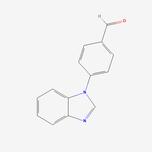 4-(1H-1,3-BENZIMIDAZOL-1-YL)BENZENECARBALDEHYDE (CAS: 90514-72-0) - Chemical Structure and Molecular Formula 