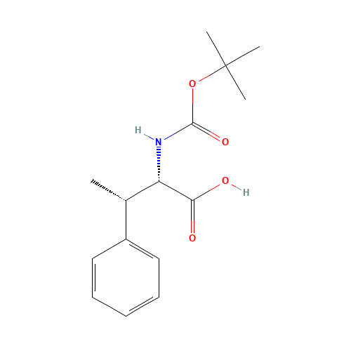 N-BOC-ERYTHRO-L-BETA-METHYLPHENYLALANINE (CAS: 90731-57-0) - Chemical Structure and Molecular Formula 