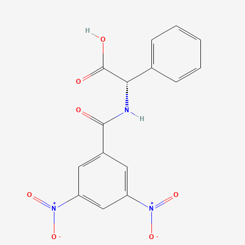 (S)-(+)-N-(3,5-DINITROBENZOYL)-ALPHA-PHENYLGLYCINE (CAS: 90761-62-9) - Chemical Structure and Molecular Formula 