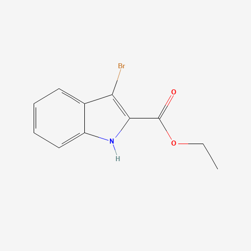 Ethyl 3-bromoindole-2-carboxylate (CAS: 91348-45-7) - Chemical Structure and Molecular Formula 