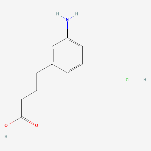 4-(3-AMINOPHENYL)BUTYRIC ACID,HYDROCHLORIDE (CAS: 91843-18-4) - Chemical Structure and Molecular Formula 