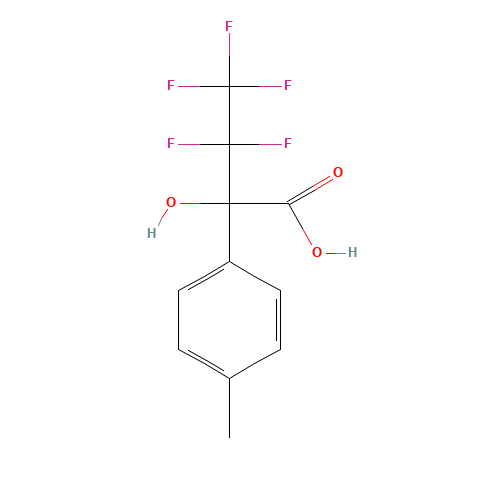 3,3,4,4,4-PENTAFLUORO-2-HYDROXY-2-(P-TOLYL)-BUTYRIC ACID (CAS: 91935-84-1) - Chemical Structure and Molecular Formula 