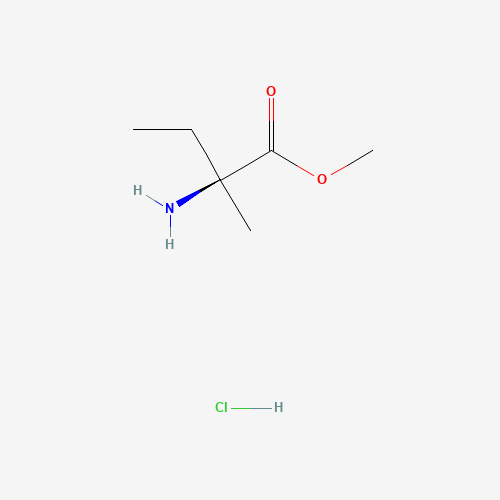 (S)-2-AMINO-2-METHYL-BUTYRIC ACID METHYL ESTER HYDROCHLORIDE (CAS: 92760-72-0) - Chemical Structure and Molecular Formula 