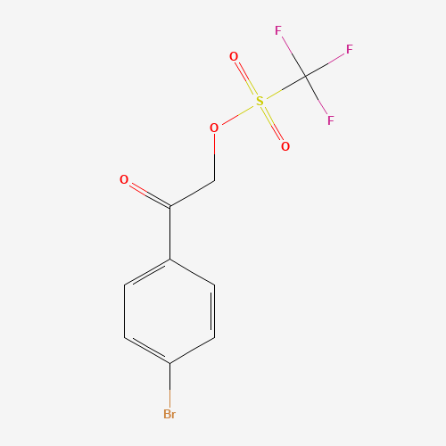 4-BROMOPHENACYL-TRIFLUOROMESYLATE (CAS: 93128-04-2) - Chemical Structure and Molecular Formula 