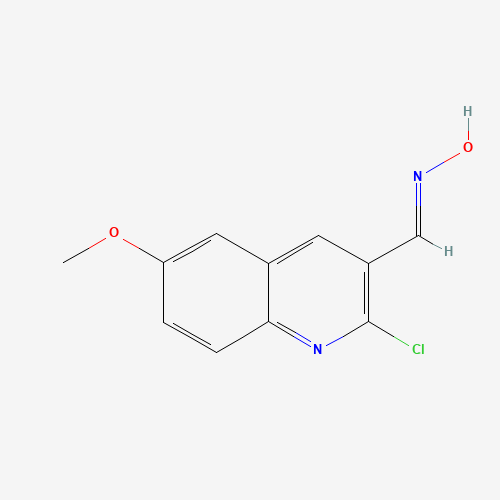 2-CHLORO-6-METHOXY-3-QUINOLINECARBALDEHYDE OXIME (CAS: 93299-50-4) - Chemical Structure and Molecular Formula 