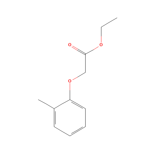 ETHYL (2-METHYLPHENOXY)ACETATE (CAS: 93917-68-1) - Chemical Structure and Molecular Formula 