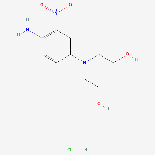 2,2'-[(4-Amino-3-nitrophenyl)imino]bisethanol hydrochloride (CAS: 94158-13-1) - Chemical Structure and Molecular Formula 