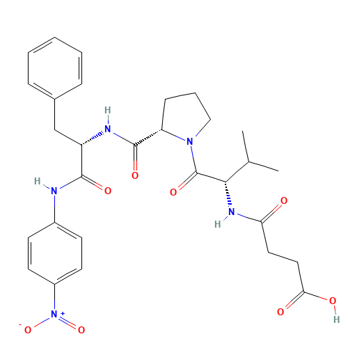 SUC-VAL-PRO-PHE-PNA (CAS: 95192-11-3) - Chemical Structure and Molecular Formula 