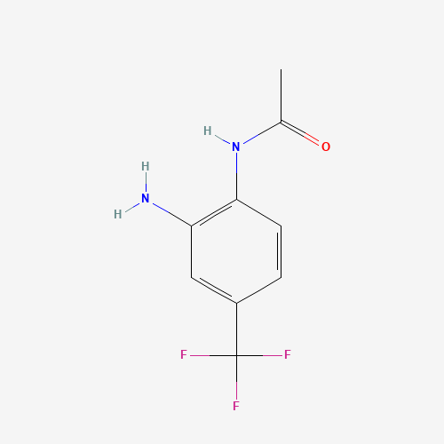 N1-[2-AMINO-4-(TRIFLUOROMETHYL)PHENYL]ACETAMIDE (CAS: 97051-69-9) - Chemical Structure and Molecular Formula 
