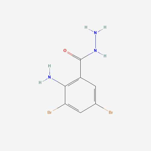 2-AMINO-3,5-DIBROMOBENZENE-1-CARBOHYDRAZIDE (CAS: 97096-13-4) - Chemical Structure and Molecular Formula 