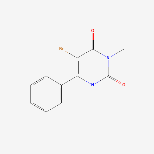 5-BROMO-1,3-DIMETHYL-6-PHENYLURACIL (CAS: 98854-09-2) - Chemical Structure and Molecular Formula 