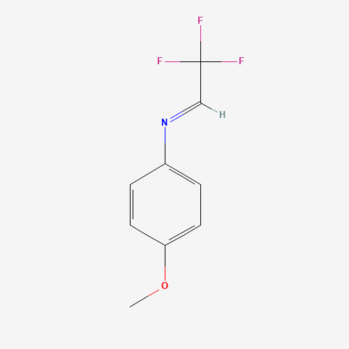 N-(2,2,2-TRIFLUOROETHYLIDENE)-4-METHOXYANILINE (CAS: 99333-34-3) - Chemical Structure and Molecular Formula 