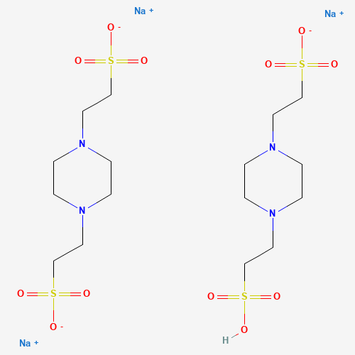 PIPES sesquisodium salt (CAS: 100037-69-2) - Chemical Structure and Molecular Formula 