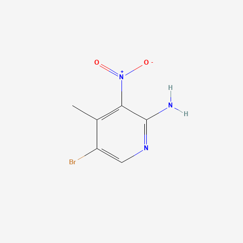 2-Amino-5-bromo-4-methyl-3-nitropyridine (CAS: 100367-40-6) - Chemical Structure and Molecular Formula 
