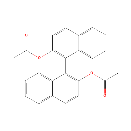 DL-1,1'-BI(2-NAPHTHYL DIACETATE) (CAS: 100569-82-2) - Chemical Structure and Molecular Formula 